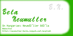 bela neumuller business card